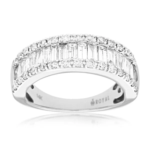 14K White Gold Diamond Band