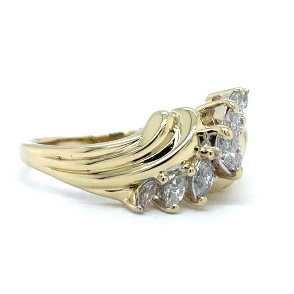 Estate 14K Yellow Gold Marquise Diamond Ring Image 2 Georgetown Jewelers Wood Dale, IL