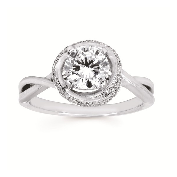 14K White Gold Diamond Semi-Mount Engagement Ring Image 2 Georgetown Jewelers Wood Dale, IL