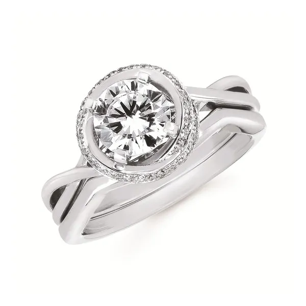 14K White Gold Diamond Semi-Mount Ring