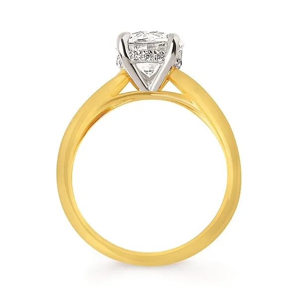 14K Yellow Gold Diamond Semi-Mount Ring