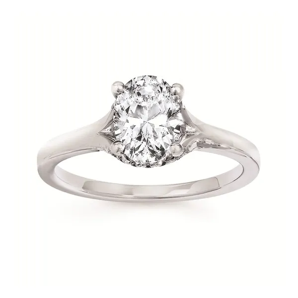 14K White Gold Diamond Semi-Mount Ring