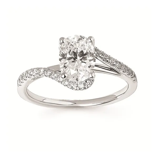 14K White Gold Diamond Semi-Mount Ring
