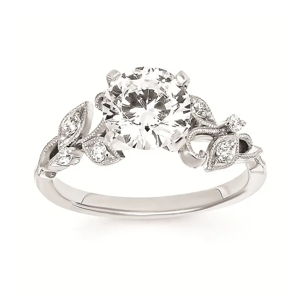 14K White Gold Diamond Semi-Mount Ring
