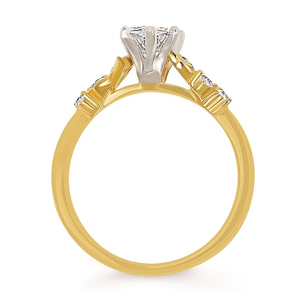 14K Yellow Gold Diamond Semi-Mount Engagement Ring Image 2 Georgetown Jewelers Wood Dale, IL
