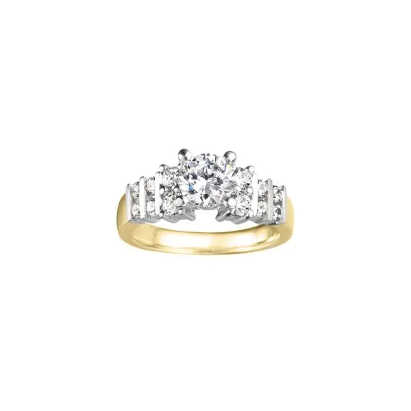 Two-Tone Prong and Channel Set Customizable Engagement Ring Georgetown Jewelers Wood Dale, IL