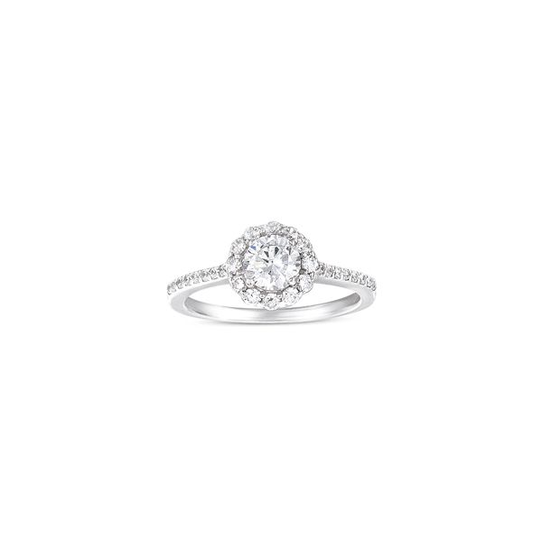 Prong Set Engagement Ring With Round Halo Georgetown Jewelers Wood Dale, IL
