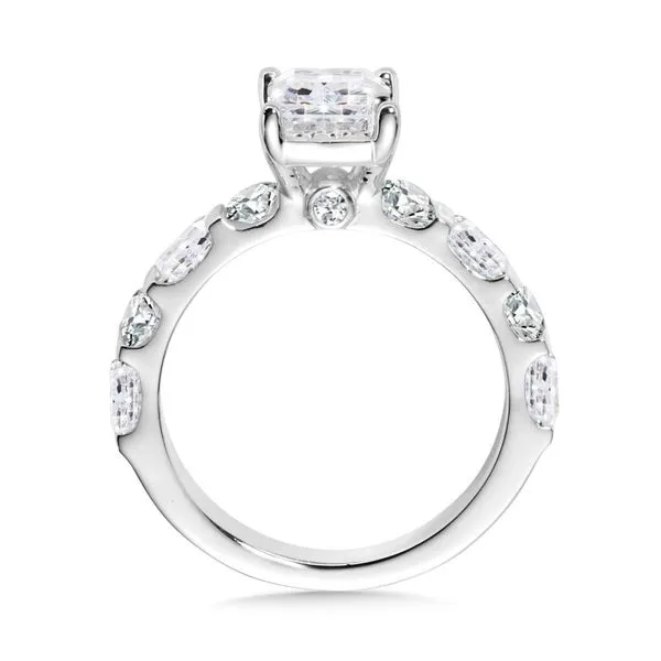 Emerald Cut Side Stone Diamond Engagement Ring Image 2 Georgetown Jewelers Wood Dale, IL