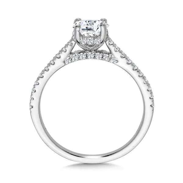 Oval-Cut Diamond Engagment Ring with Hidden Halo Image 2 Georgetown Jewelers Wood Dale, IL