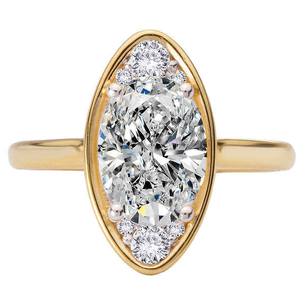 Romance Moval-Shape, Oval Diamond Customizable Engagement Ring Image 4 Georgetown Jewelers Wood Dale, IL