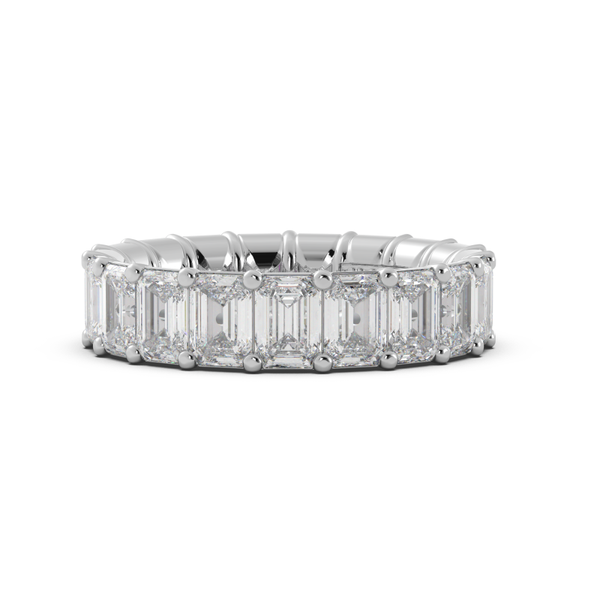 Emerald Diamond Eternity Band 6.30cttw Image 2 Georgetown Jewelers Wood Dale, IL