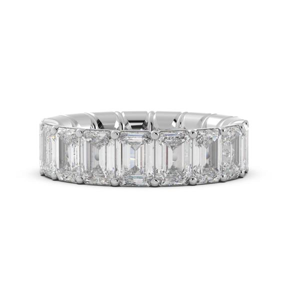 Emerald Diamond Eternity Band 9.00cttw Image 2 Georgetown Jewelers Wood Dale, IL