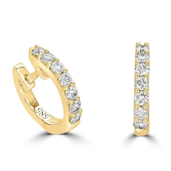 Diamond Huggie Hoop Earrings Georgetown Jewelers Wood Dale, IL