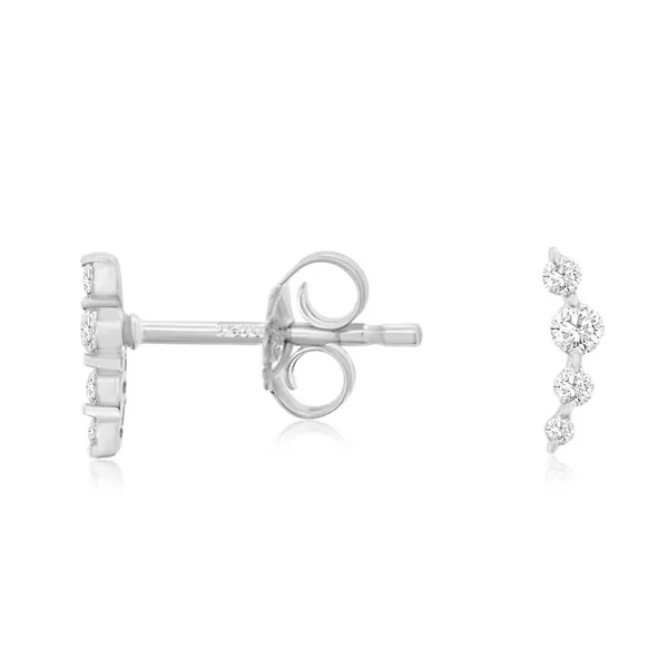 14K White Gold Diamond Ear Climbers Georgetown Jewelers Wood Dale, IL