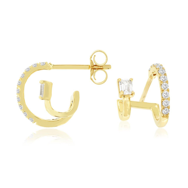 14K Yellow Gold Diamond Earrings Georgetown Jewelers Wood Dale, IL