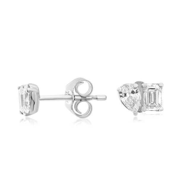 14K White Gold Diamond Earrings Georgetown Jewelers Wood Dale, IL