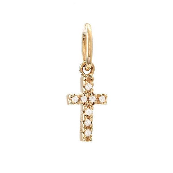 14K Yellow Gold Petite Diamond Cross Georgetown Jewelers Wood Dale, IL