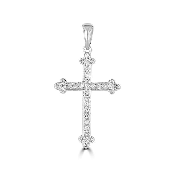 14K White Gold Diamond Cross Georgetown Jewelers Wood Dale, IL