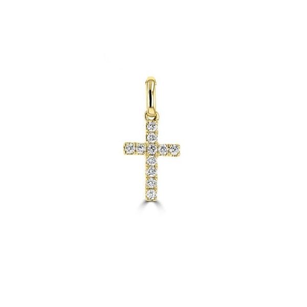 14K Yellow Gold Small Diamond Cross Georgetown Jewelers Wood Dale, IL