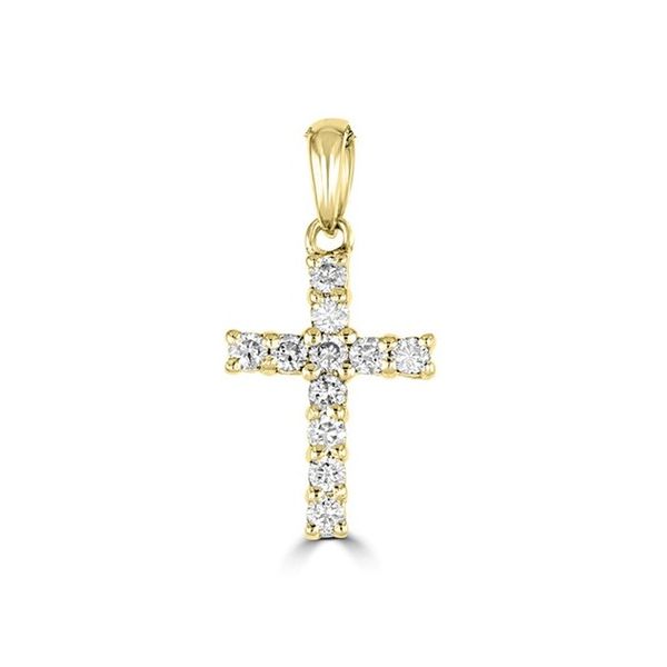 14K Yellow Gold Diamond Cross Georgetown Jewelers Wood Dale, IL