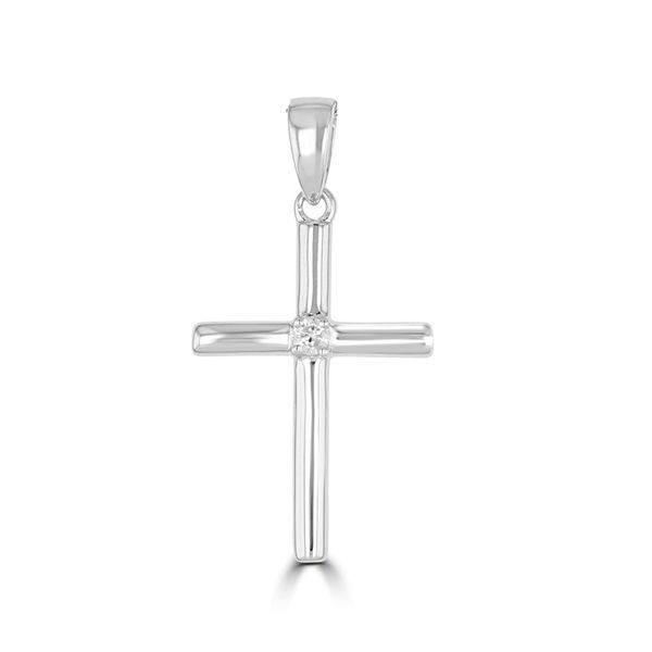 14K White Gold Diamond Cross Georgetown Jewelers Wood Dale, IL
