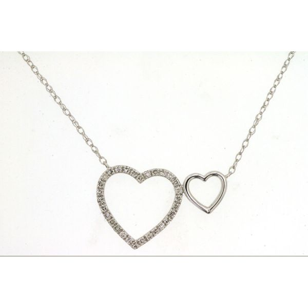 Diamond You & Me Heart Necklace Georgetown Jewelers Wood Dale, IL