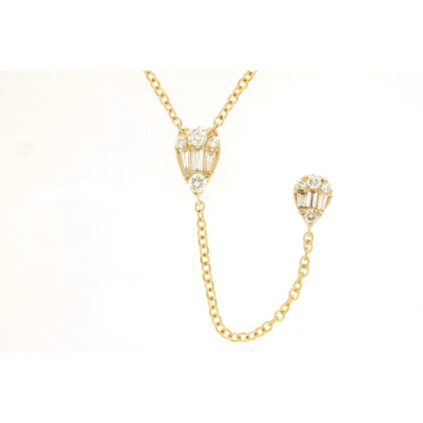 14K Yellow Gold Diamond Necklace Image 2 Georgetown Jewelers Wood Dale, IL