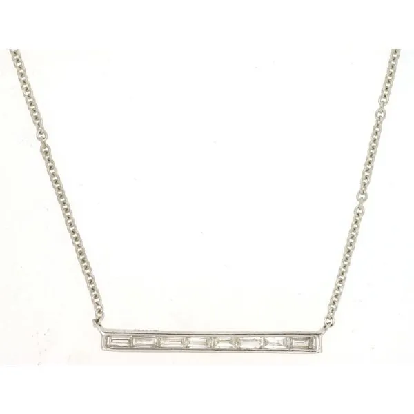 Estate Diamond Bar Necklace