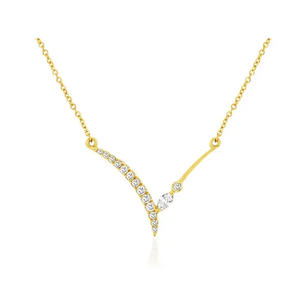 14K Yellow Gold Diamond Necklace
