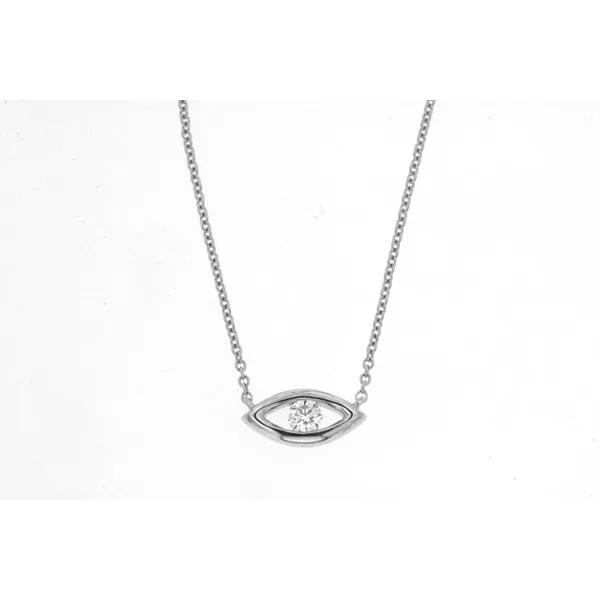 14K White Gold Eye Necklace Georgetown Jewelers Wood Dale, IL