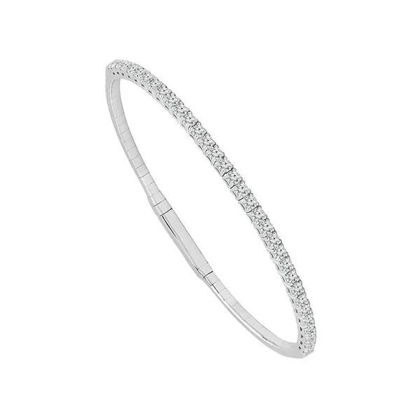 14K White Gold Diamond Flexie Bangle Georgetown Jewelers Wood Dale, IL