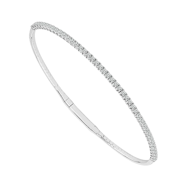 14K White Gold Diamond Flexie Bangle Georgetown Jewelers Wood Dale, IL