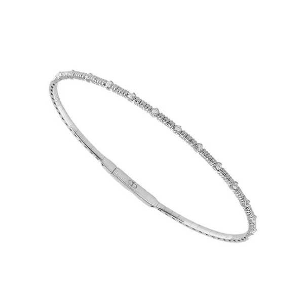 14K White Gold Diamond Flexie Bangle Georgetown Jewelers Wood Dale, IL