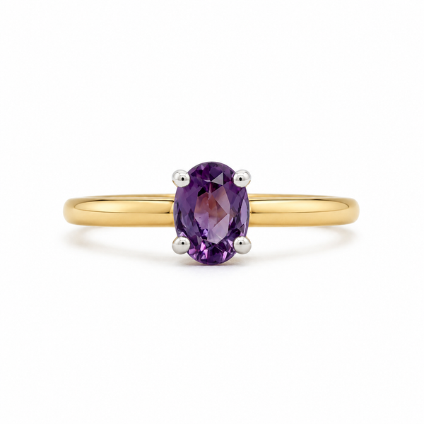 14K Gold Two Tone Amethyst Ring Georgetown Jewelers Wood Dale, IL