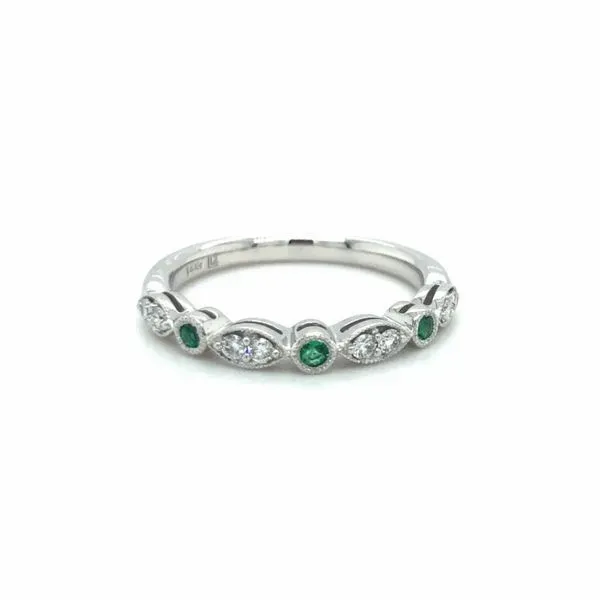 Emerald & Diamond Stacker Band Georgetown Jewelers Wood Dale, IL