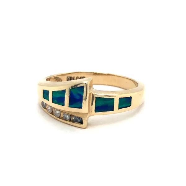 Black Opal and Diamond Ring Georgetown Jewelers Wood Dale, IL