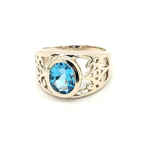 Blue Topaz Filigree Ring Georgetown Jewelers Wood Dale, IL