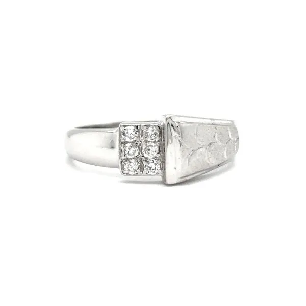 Estate 18K White Gold CZ Ring