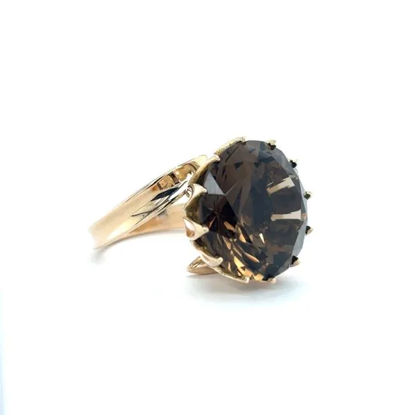 Estate 14K Yellow Gold Smoky Quartz Ring Image 2 Georgetown Jewelers Wood Dale, IL