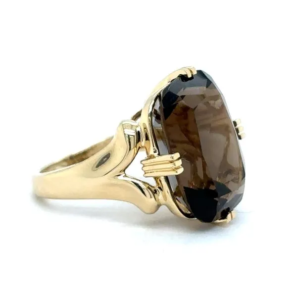 Estate 14K Yellow Gold Smoky Quartz Ring Image 2 Georgetown Jewelers Wood Dale, IL