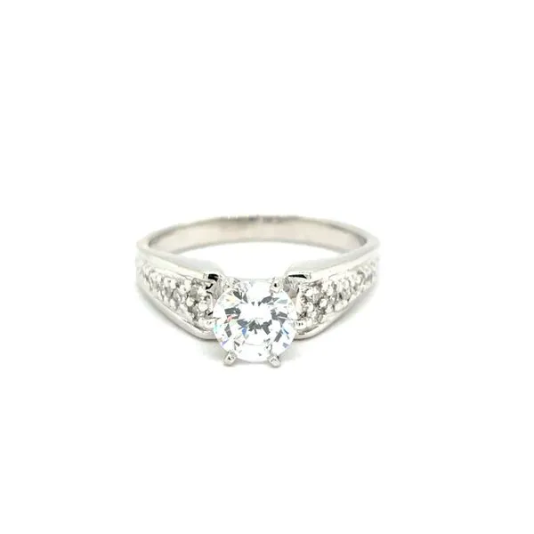 Estate Gold Center CZ /12) Diamond Engagement Ring Georgetown Jewelers Wood Dale, IL