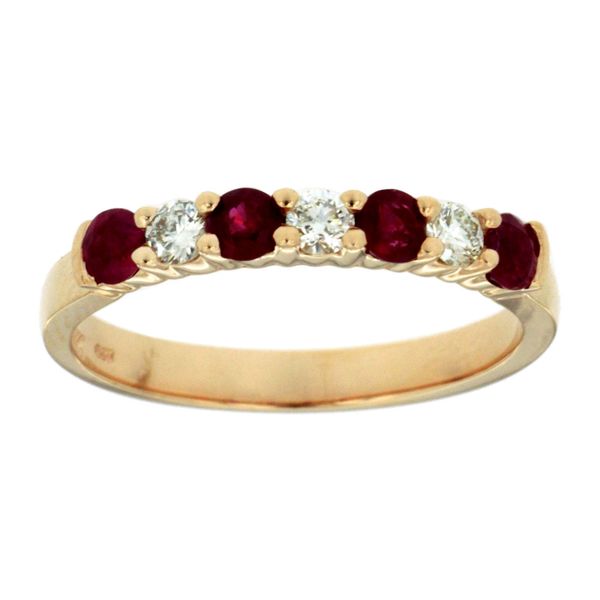 14K Yellow Gold Ruby & Diamond Ring Georgetown Jewelers Wood Dale, IL