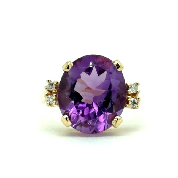 Estate Amethyst & Diamond Ring Georgetown Jewelers Wood Dale, IL