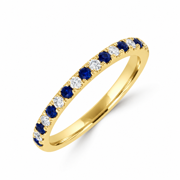 14K Yellow Gold Sapphire & Diamond Ring Georgetown Jewelers Wood Dale, IL