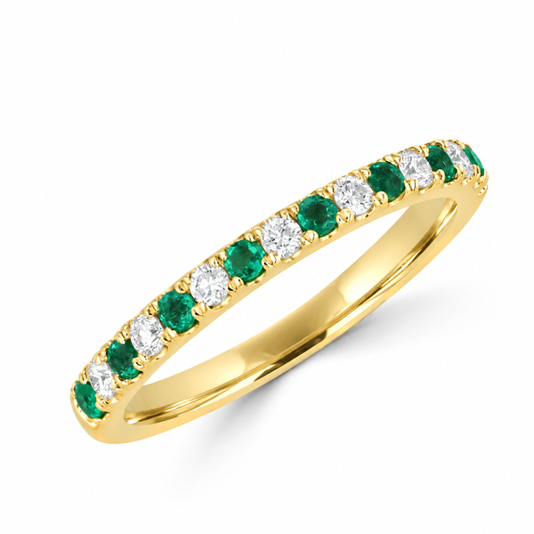 14K Yellow Gold Emerald & Diamond Ring Georgetown Jewelers Wood Dale, IL
