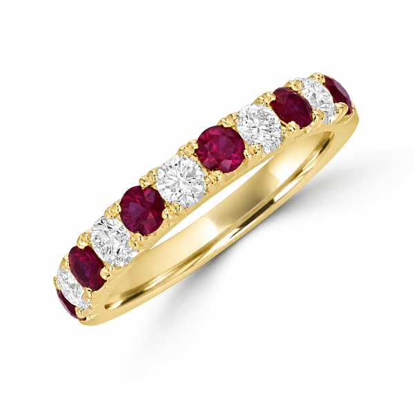 14K Yellow Gold Ruby & Diamond Ring Georgetown Jewelers Wood Dale, IL