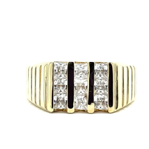 Estate 14KY CZ Signet Ring