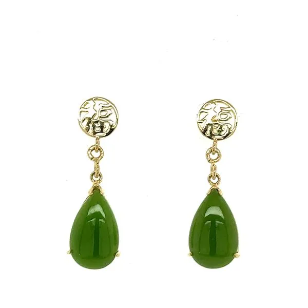 Estate Nephrite Jade Earrings Georgetown Jewelers Wood Dale, IL