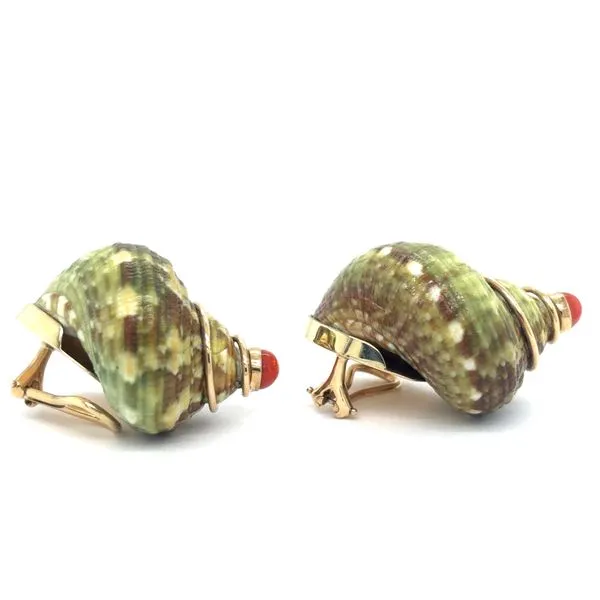 Estate DArezzo Turbo Shell Non-pierced Earrings