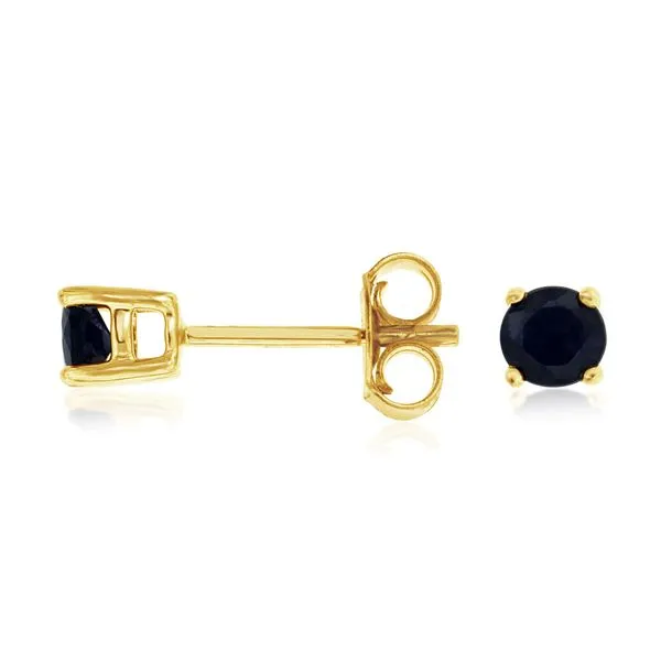 14K Yellow Gold Sapphire Stud Earrings Georgetown Jewelers Wood Dale, IL